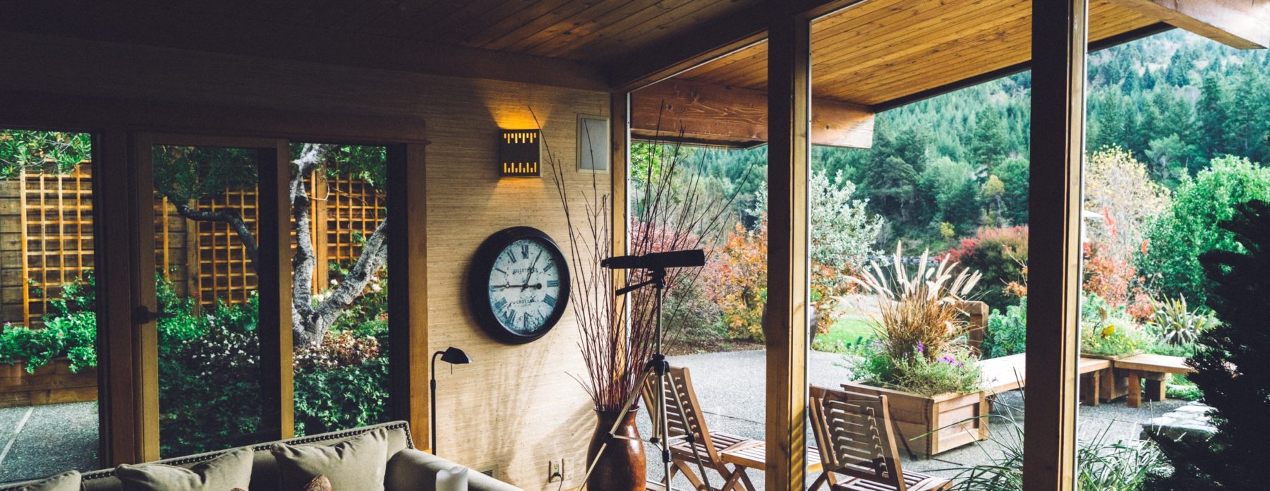 room with a patio view